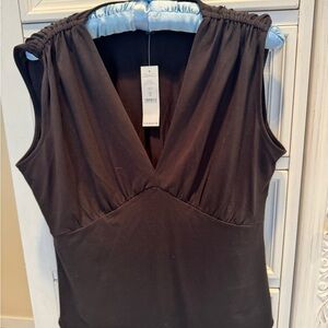 White House Black Market Black Sleeveless Blouse